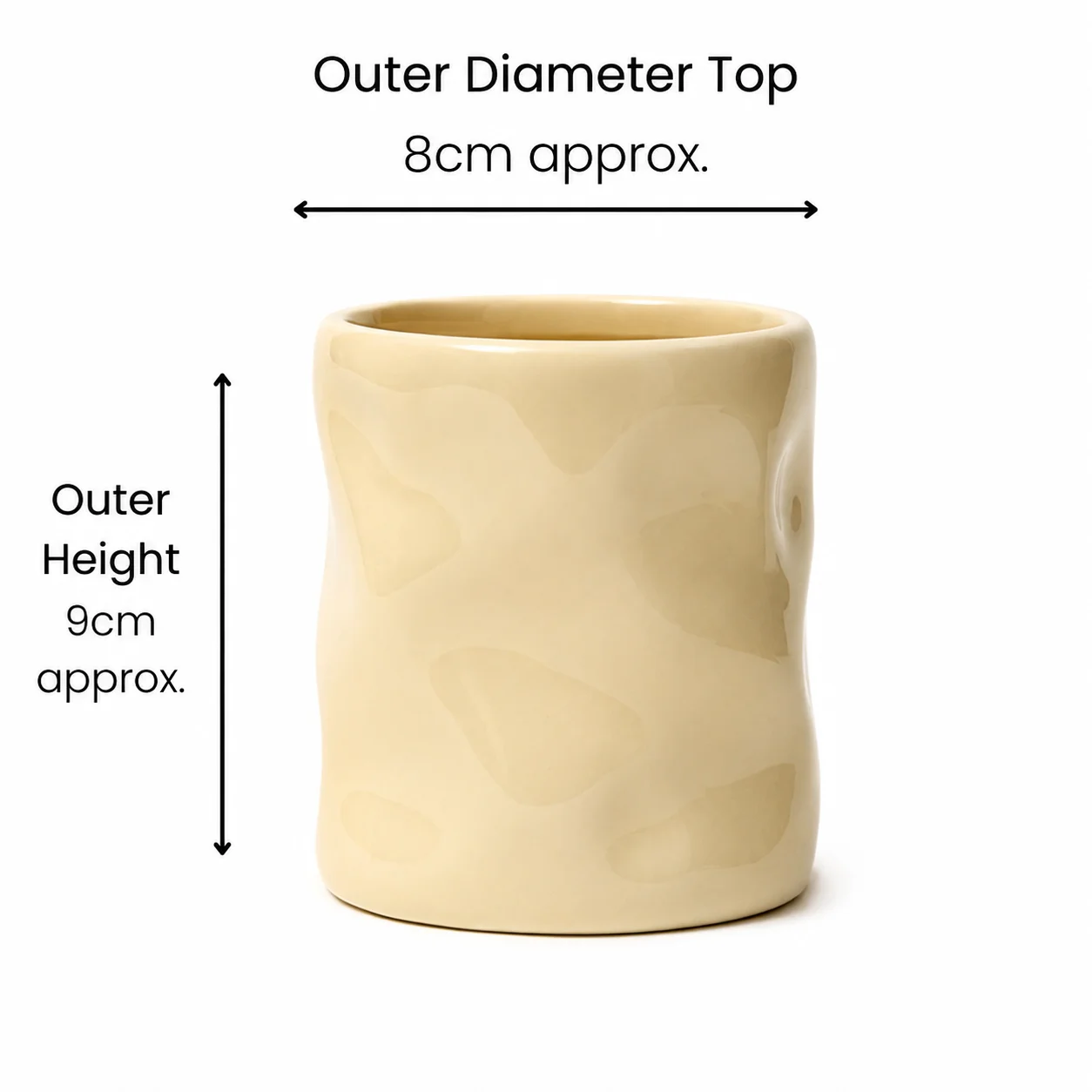 200ml Beige Ceramic Wave Jar 200ml Beige Ceramic Wave Jar