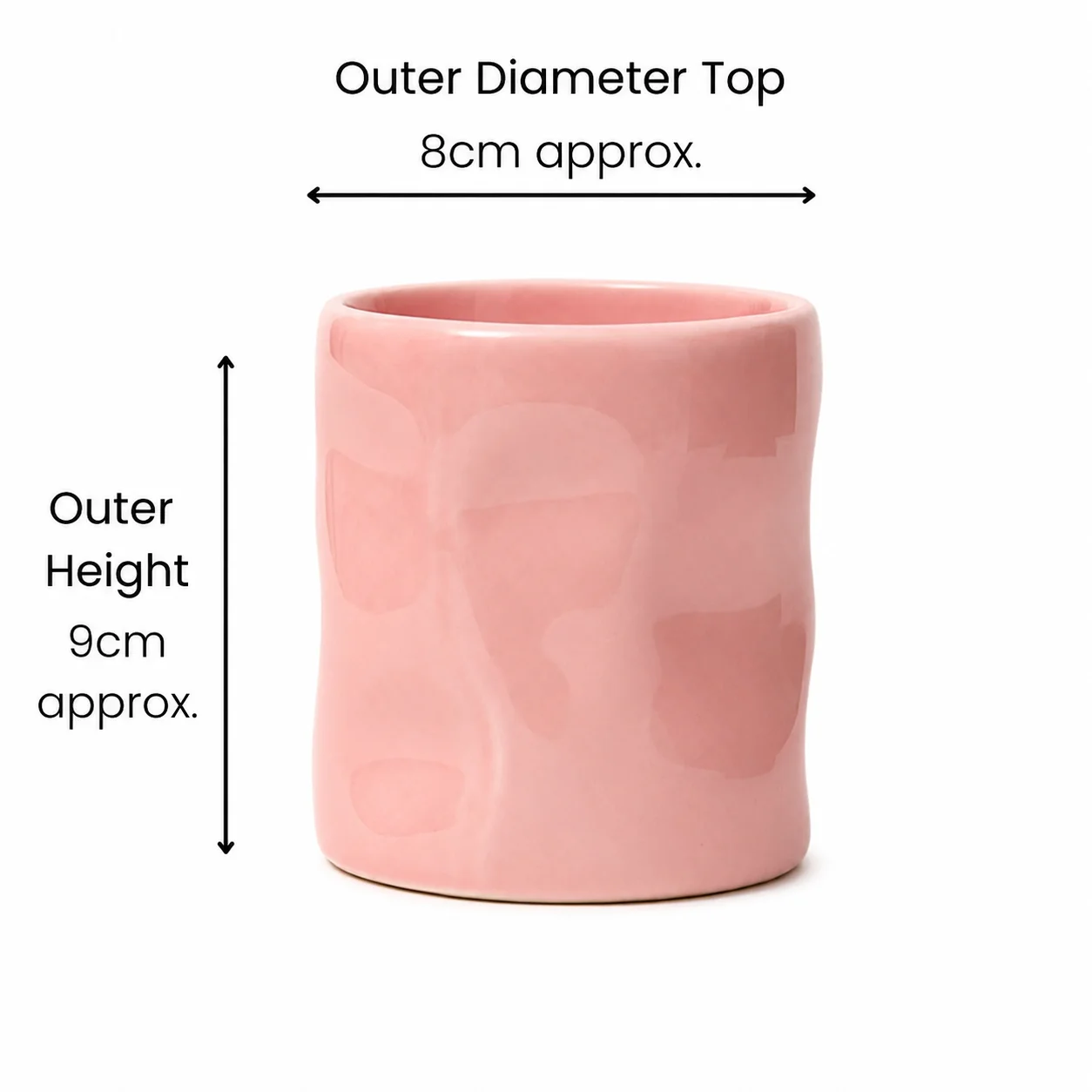 200ml Pink Ceramic Wave Jar 200ml Pink Ceramic Wave Jar
