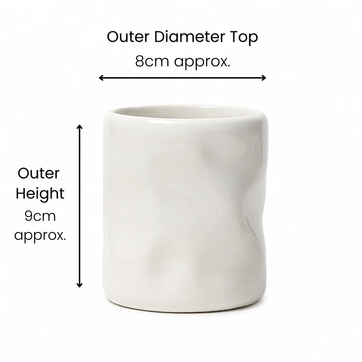 200ml White Ceramic Wave Jar 200ml White Ceramic Wave Jar