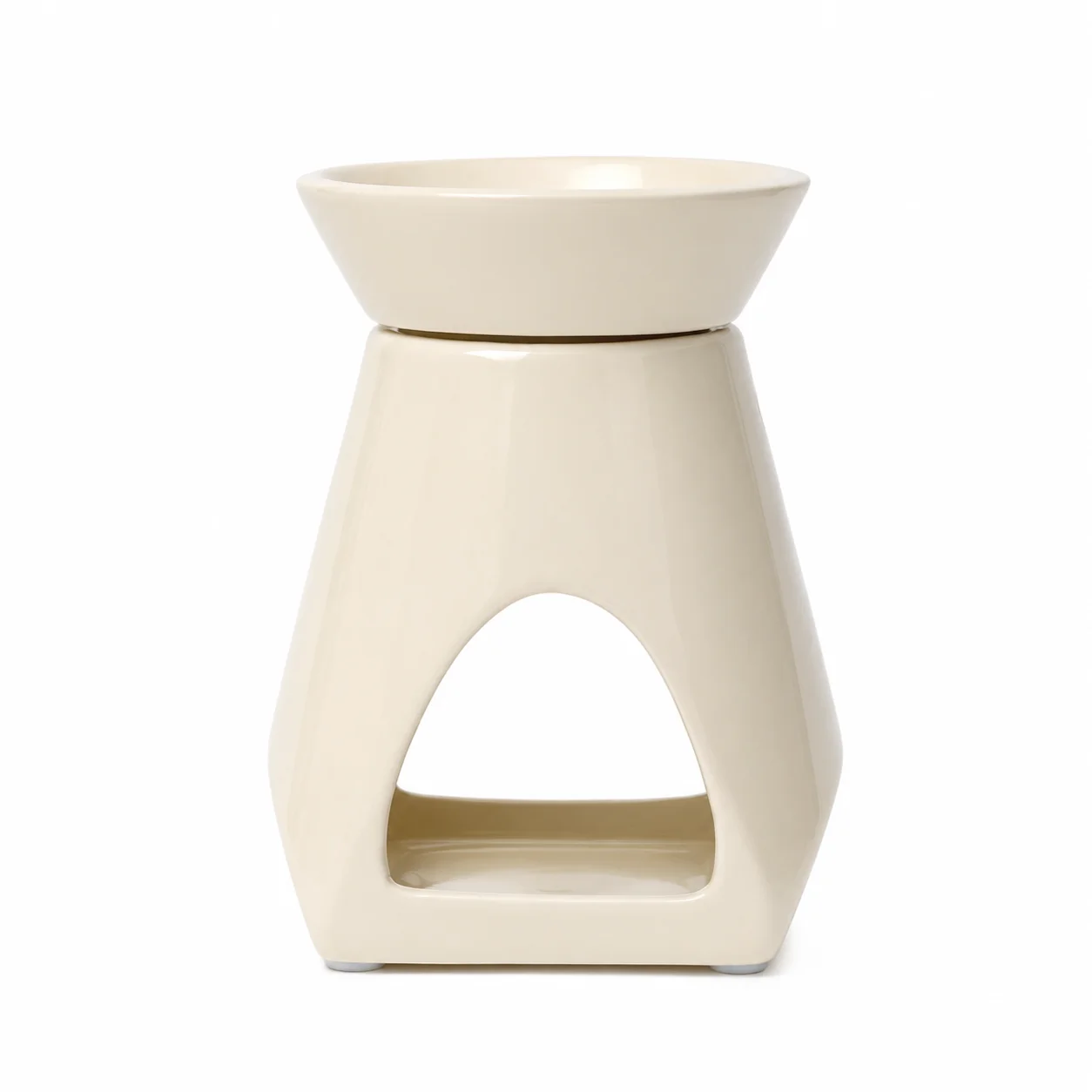 Beige Tapered Ceramic 2 Piece Burner Beige Tapered Ceramic Two-Piece Burner