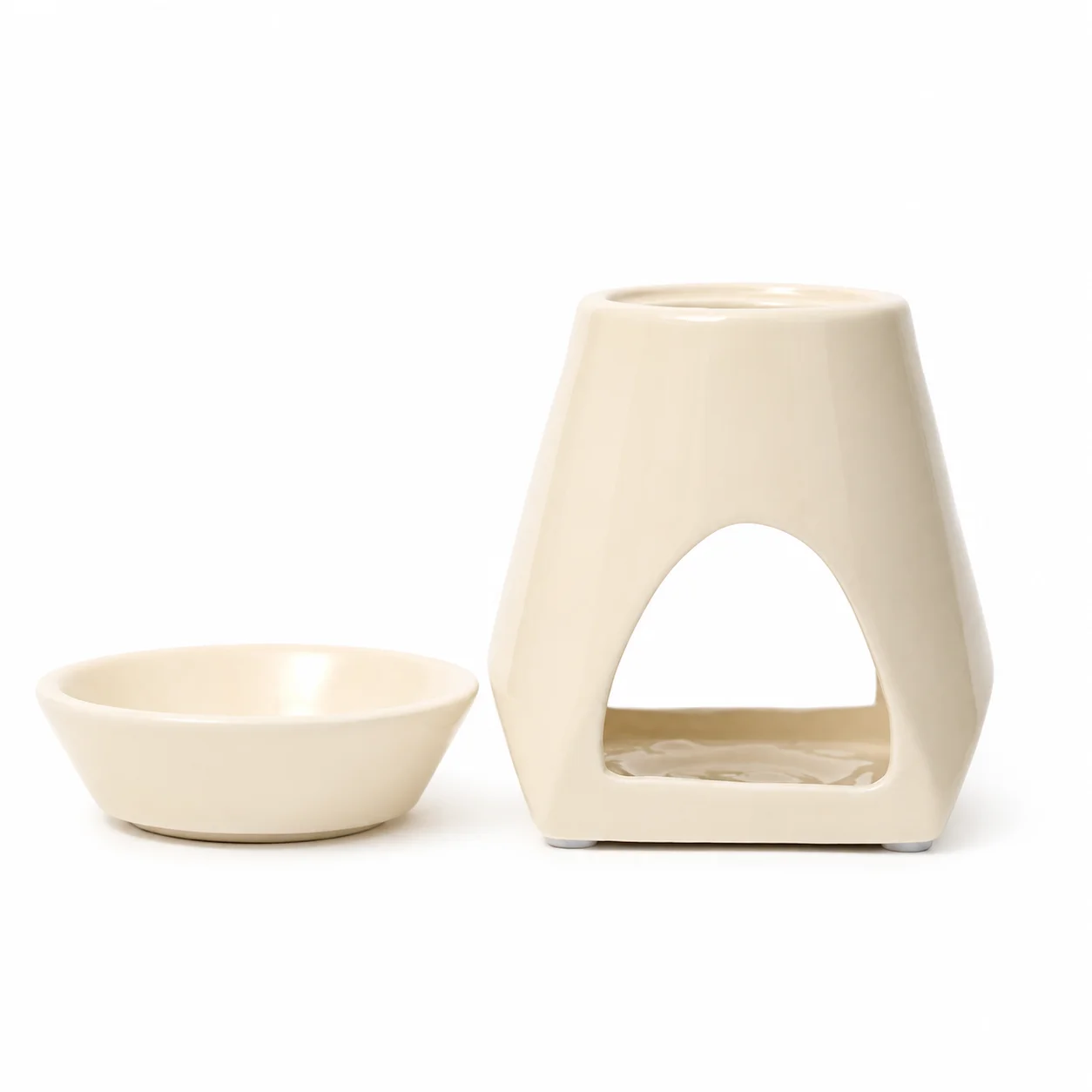 Beige Tapered Ceramic 2 Piece Burner Beige Tapered Ceramic 2 Piece Burner