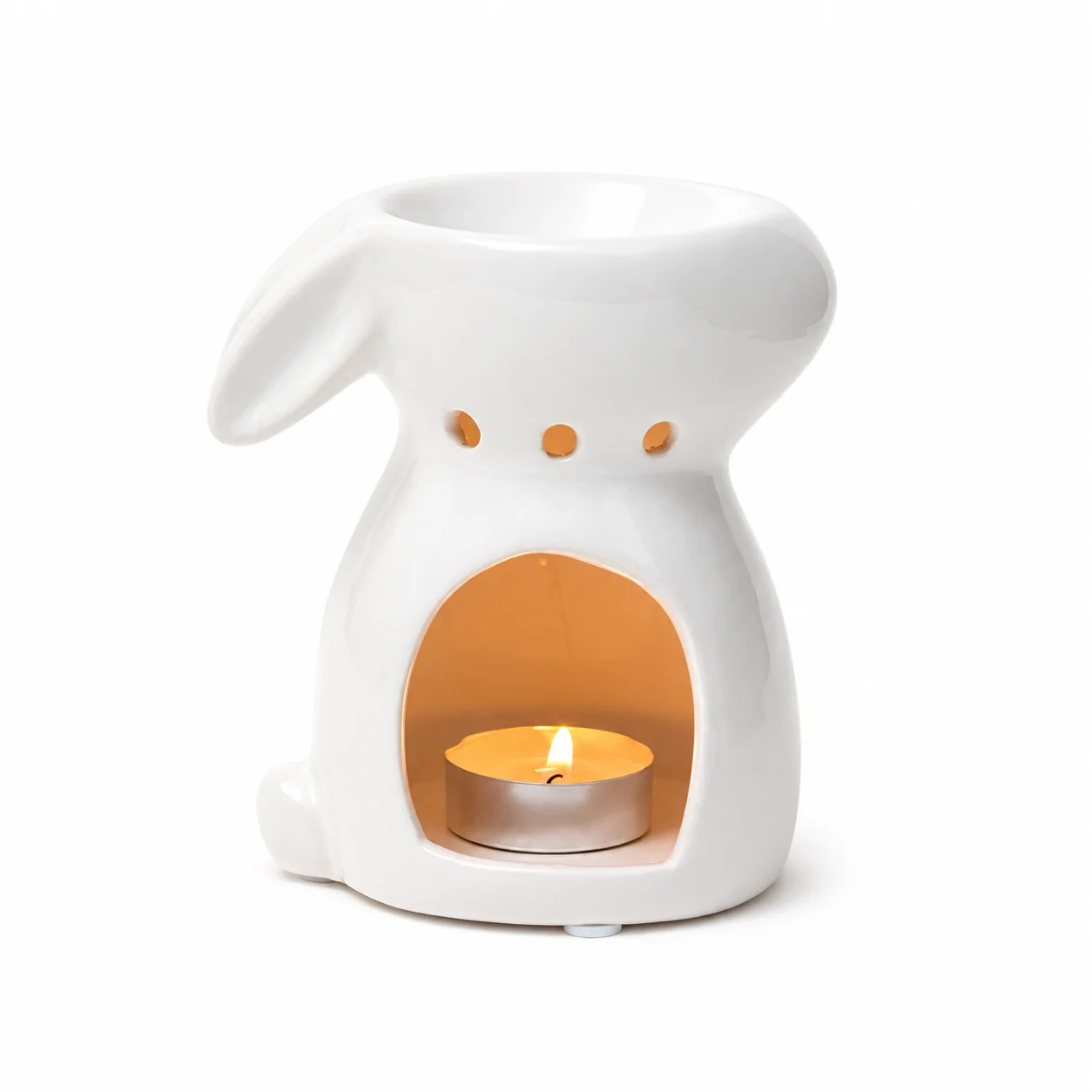 White Ceramic Bunny Burner White Ceramic Bunny Burner