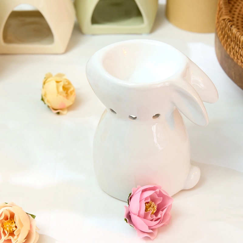 White Ceramic Bunny Burner White Ceramic Bunny Burner