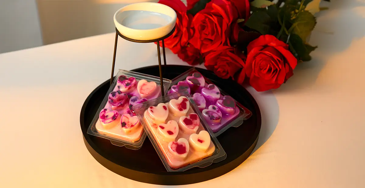 How to Make Marble Heart Wax Melts