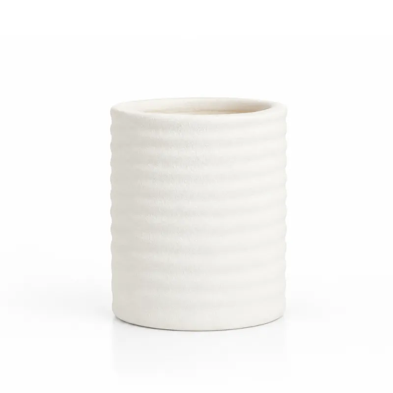 CERAMIC16 20cl Matte Ceramic Ribbed Jar