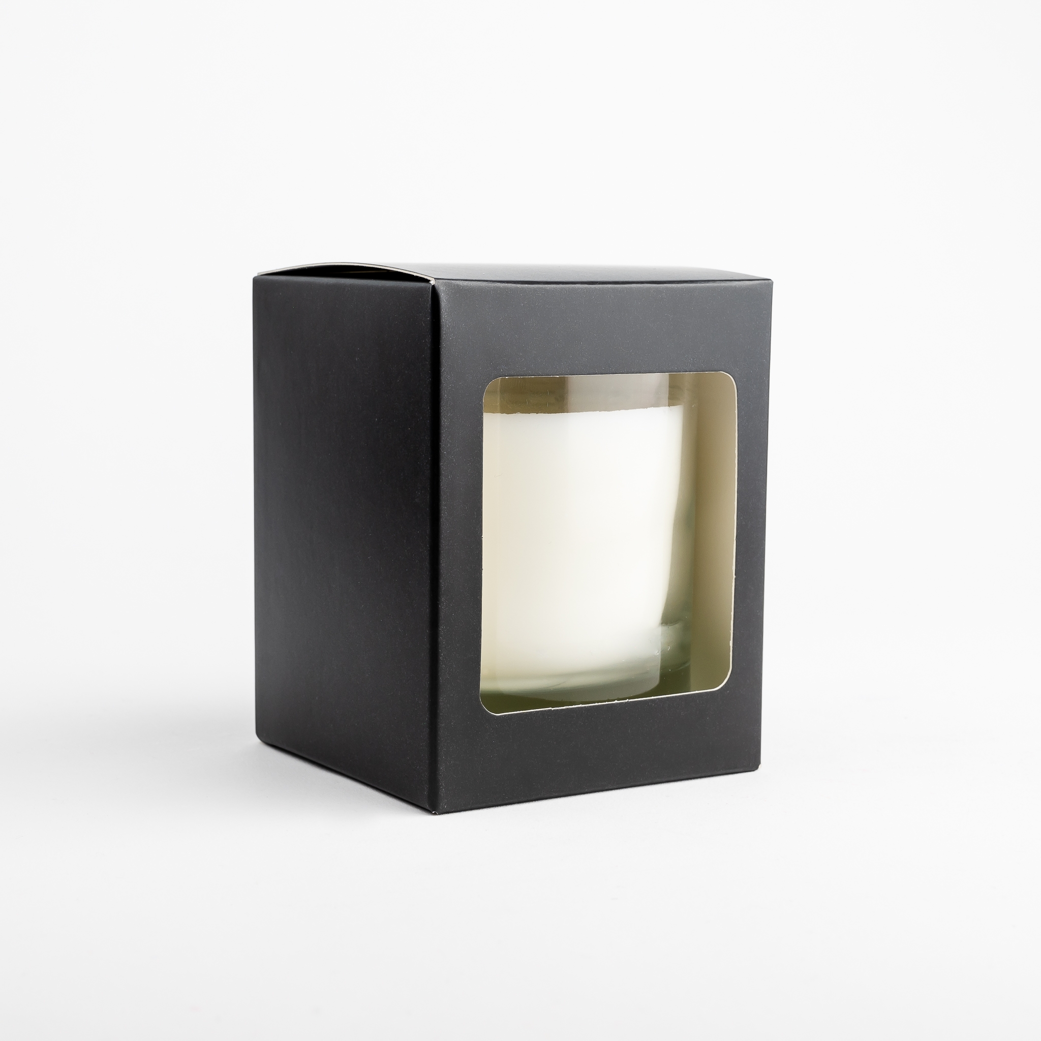 2784 20cl Black Candle Box With Window