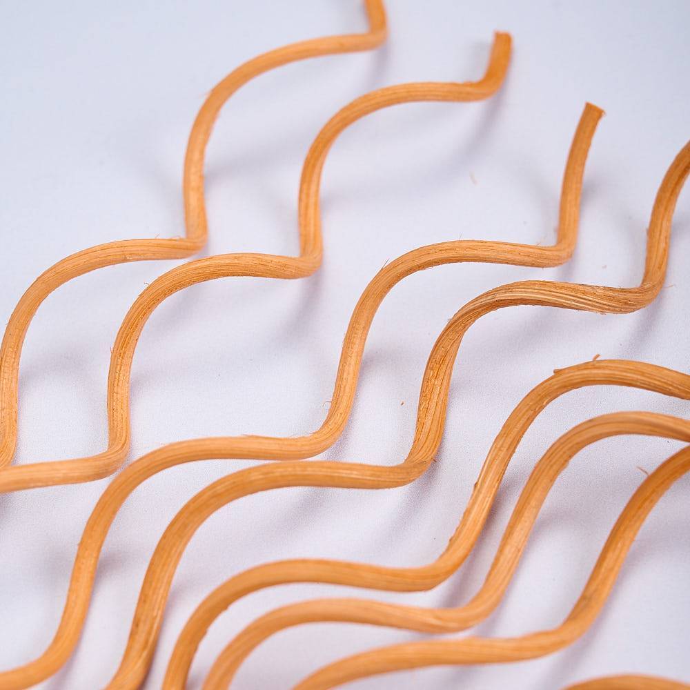 9310 Orange Curved Rattan Reeds - Pack of 10