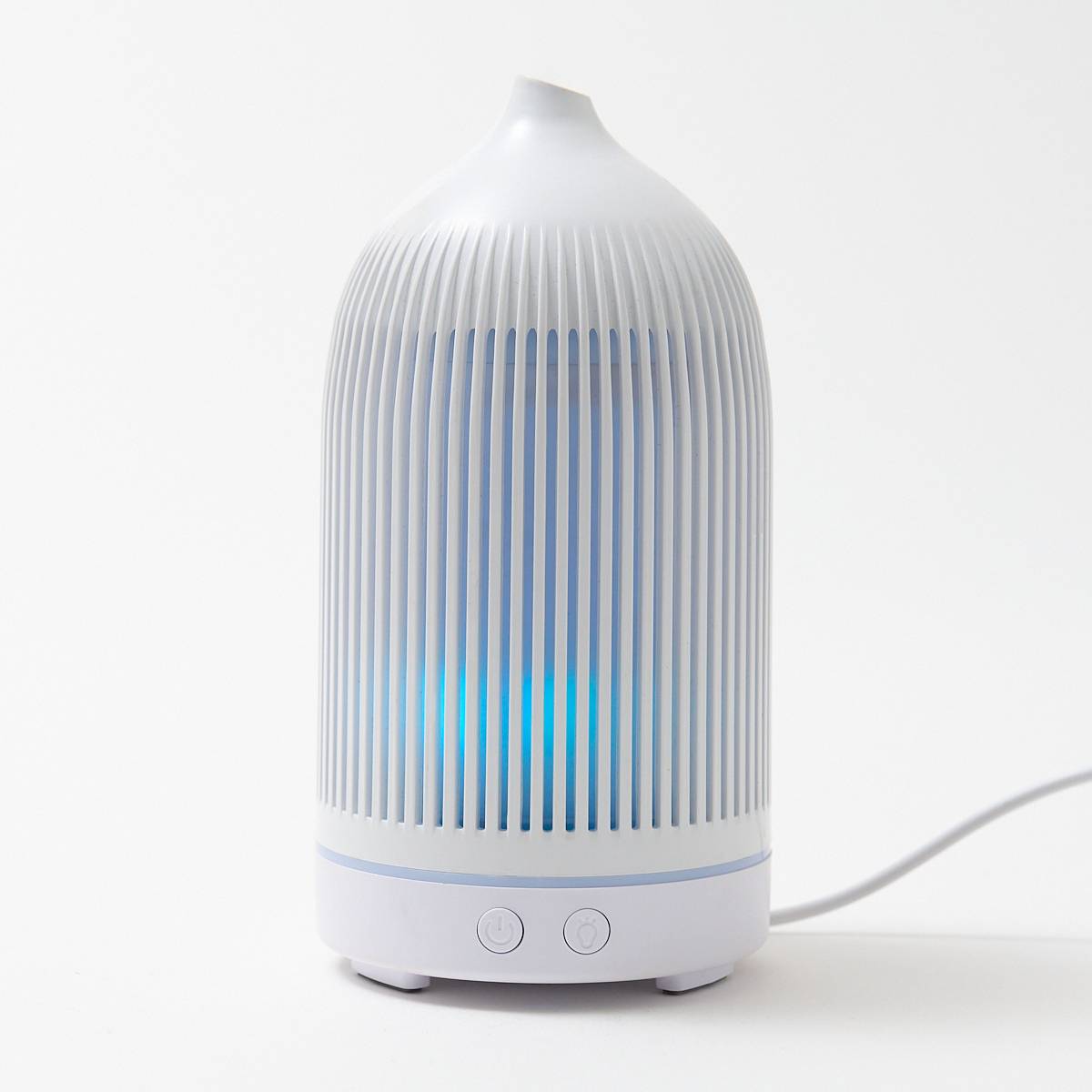 12486 Electric 150ml Plastic White Ribbed Diffuser