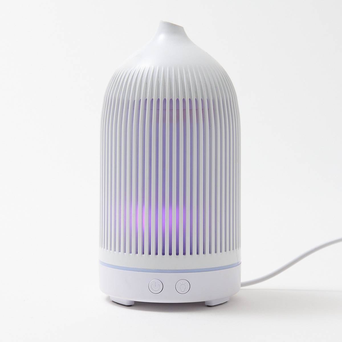 12488 Electric 150ml Plastic White Ribbed Diffuser