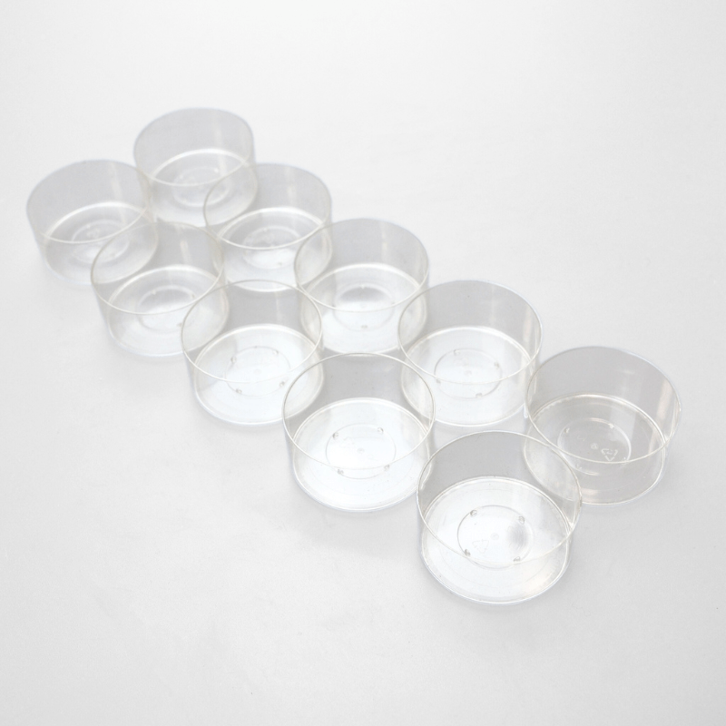 12526 Clear Polycarbonate Tealight Cups 38x27mm