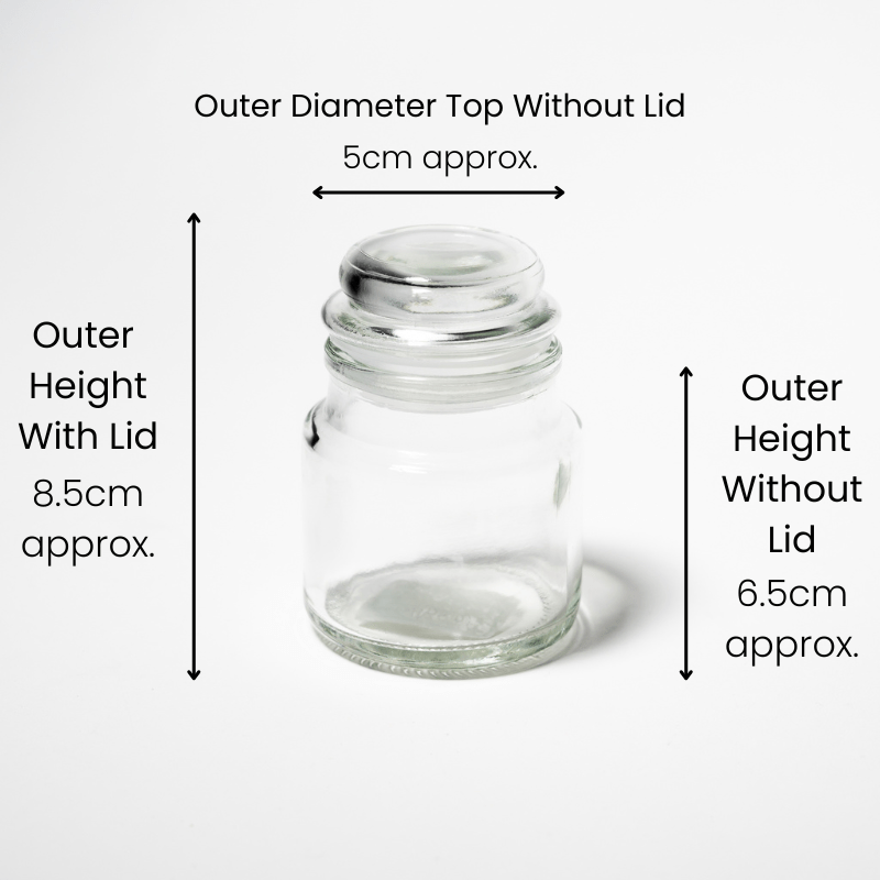 GLASS096B 8cl Amber Glass Jar