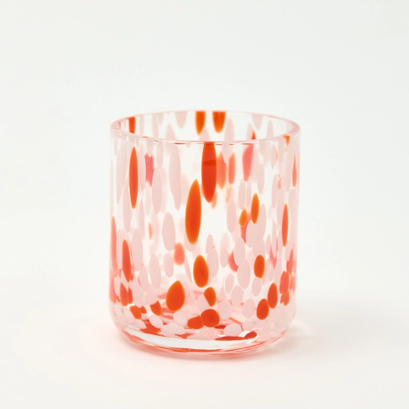GLASS215_1_WEB 20cl Orange Confetti Candle Glass