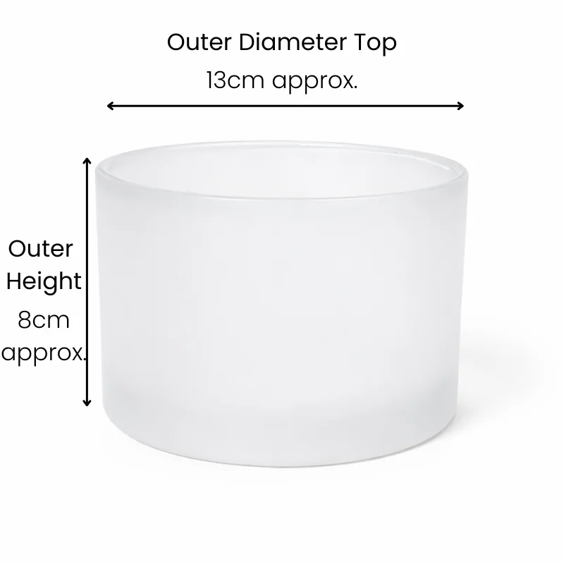 55cl Frosted Candle Glass 55cl Frosted Candle Glass