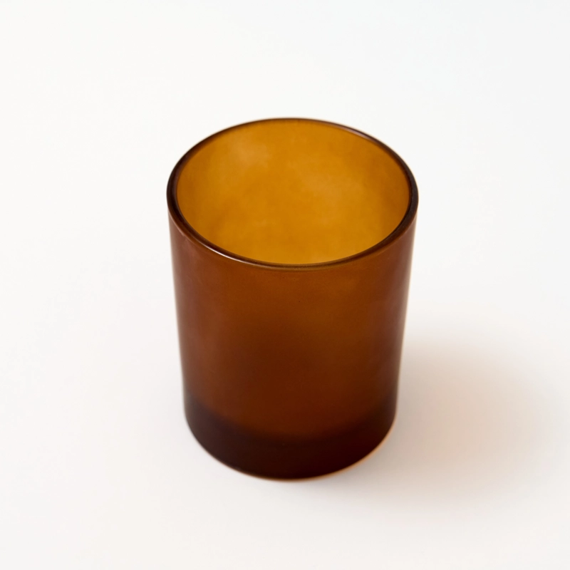 Karen 30cl Amber Frosted Candle Glass - Box of 6 Karen 30cl Amber Frosted Candle Glass - Box of 6