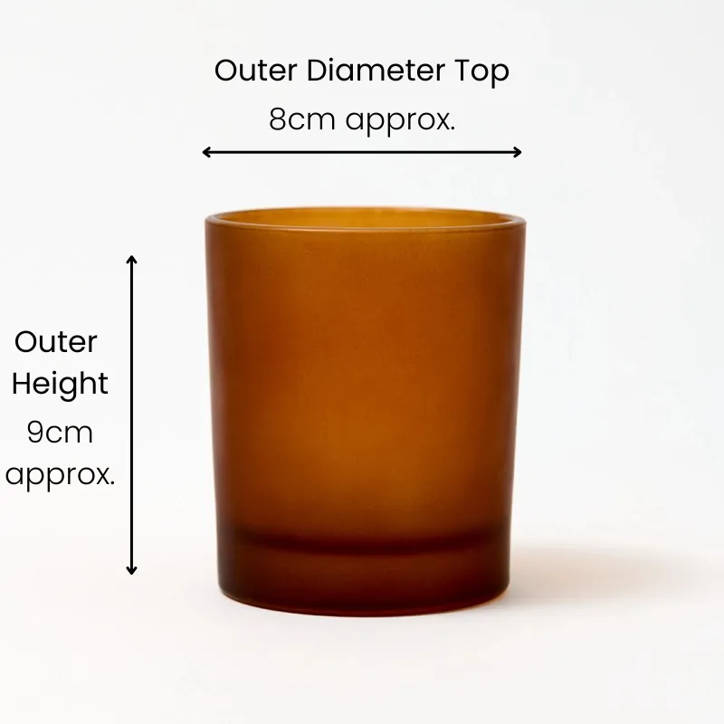 Karen 30cl Amber Frosted Candle Glass - Box of 6 Karen 30cl Amber Frosted Candle Glass - Box of 6
