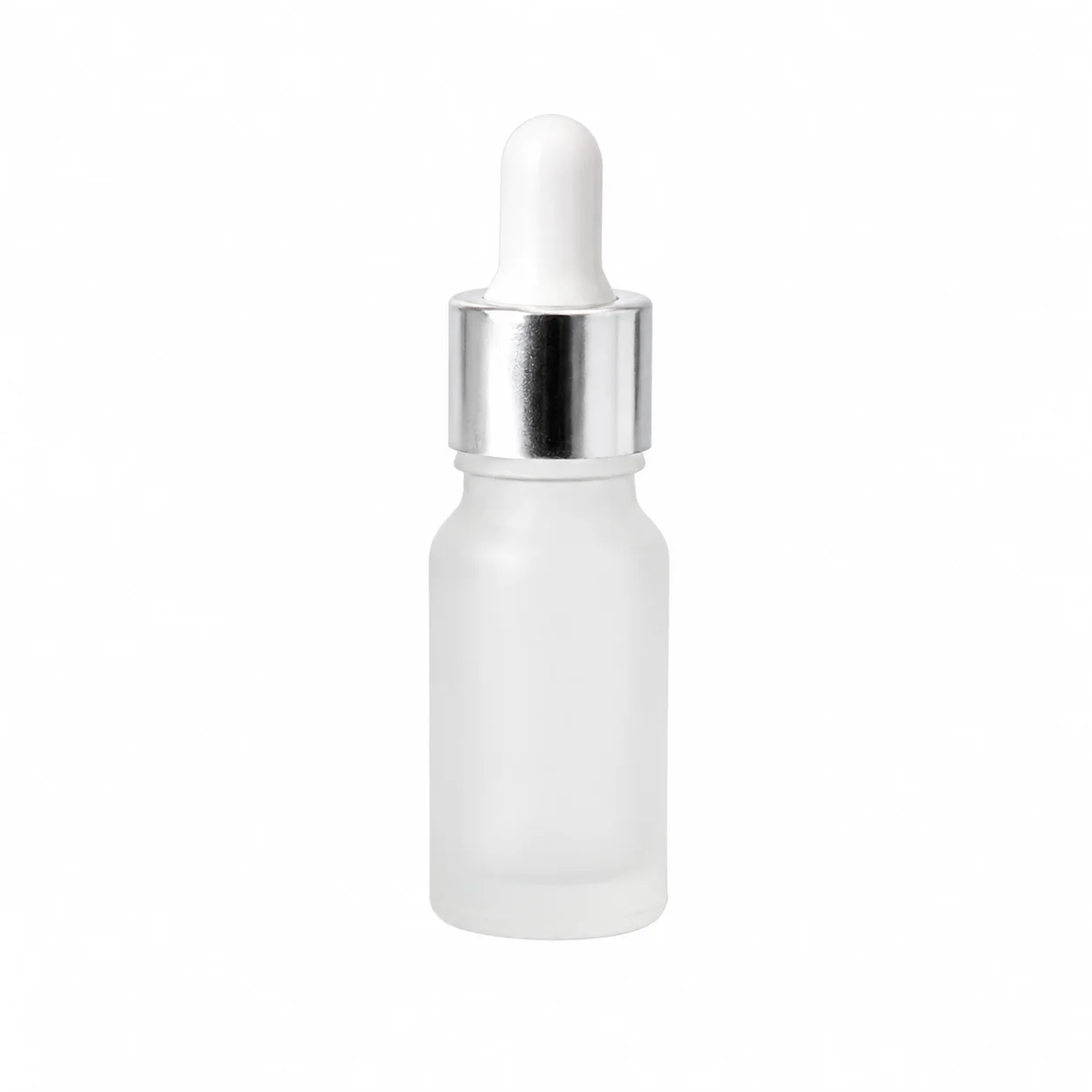 10ml Frosted Glass Dropper Bottle with Silver Pipette 10ml Frosted Glass Dropper Bottle with Silver Pipette