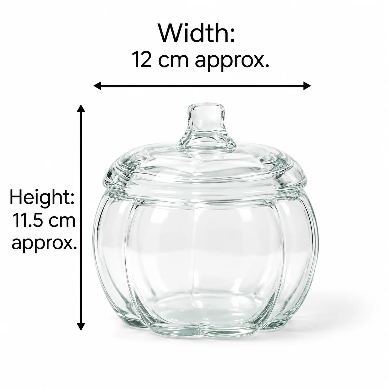 Large Clear Pumpkin Glass Candle Jar Large Clear Pumpkin Glass Candle Jar