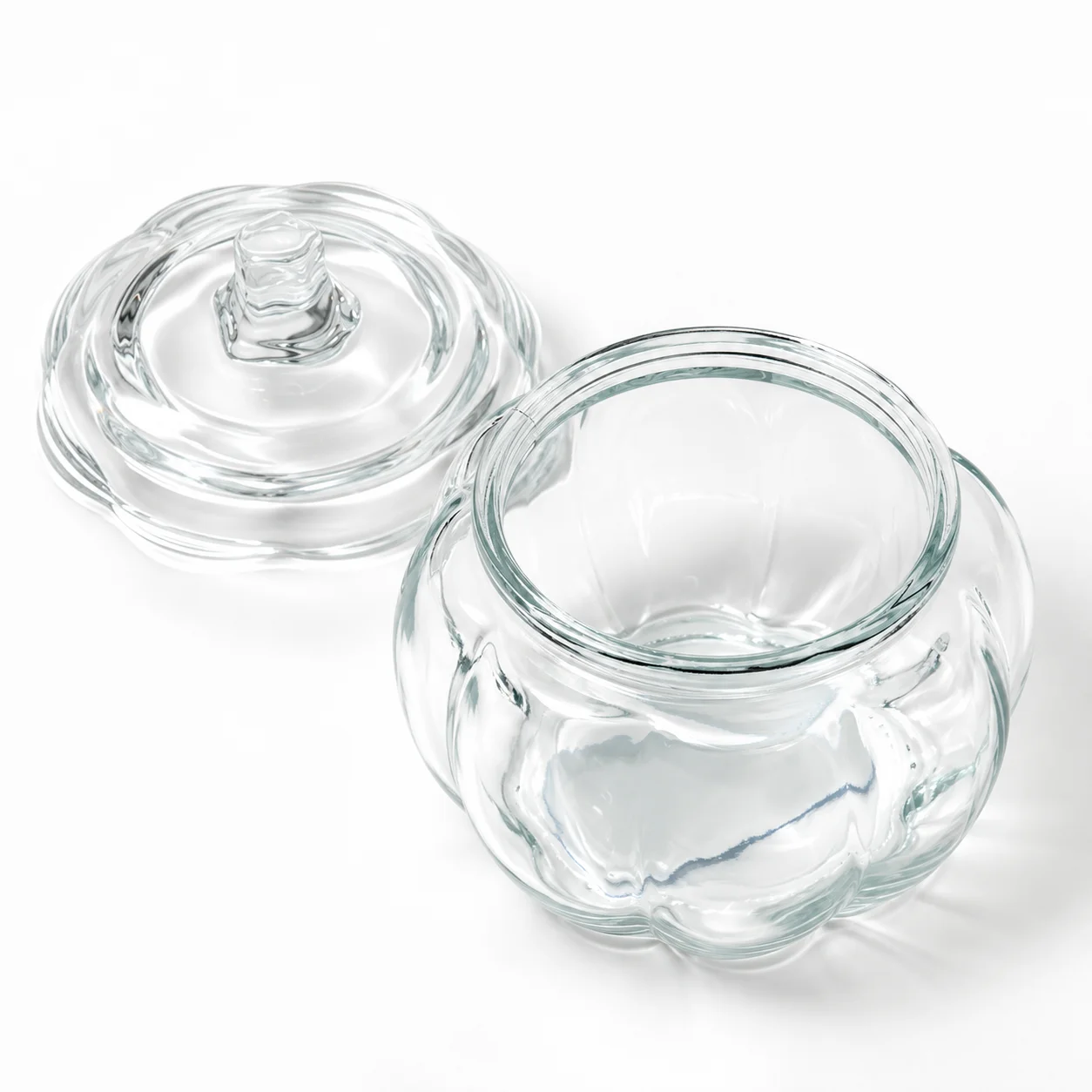 Large Clear Pumpkin Glass Candle Jar Large Clear Pumpkin Glass Candle Jar