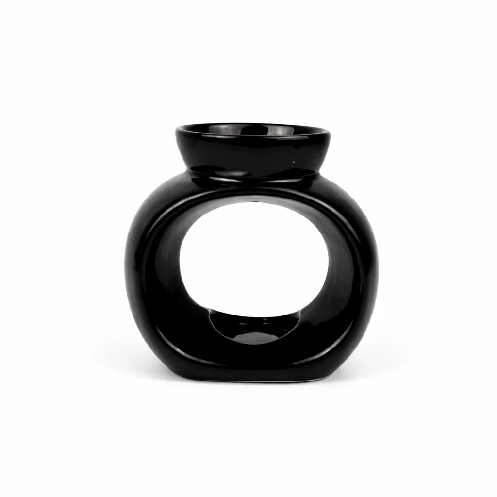 Small Oval Ceramic Burner - Black Small Oval Ceramic Burner - Black