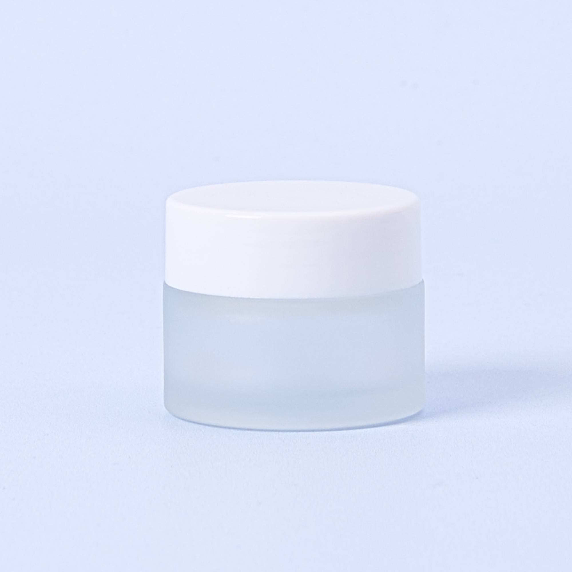 10009 15ml Frosted Jar With White Lid - Box of 10