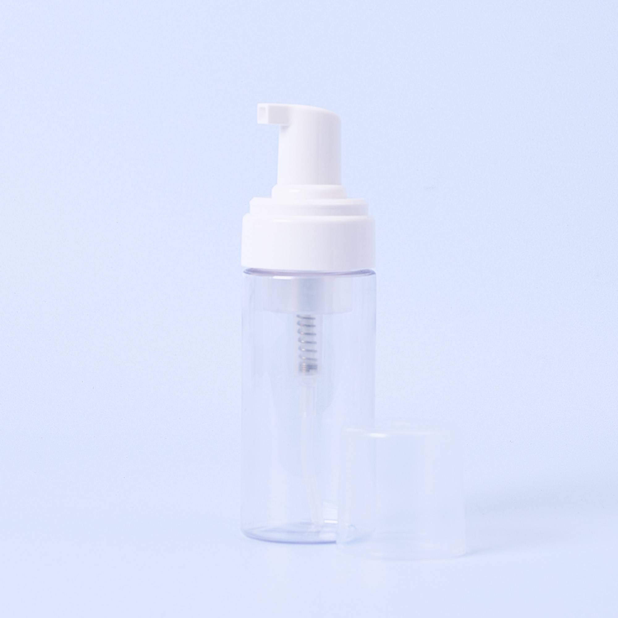 10089 120ml PET Clear Bottle With White Foam Pump - Box of 10