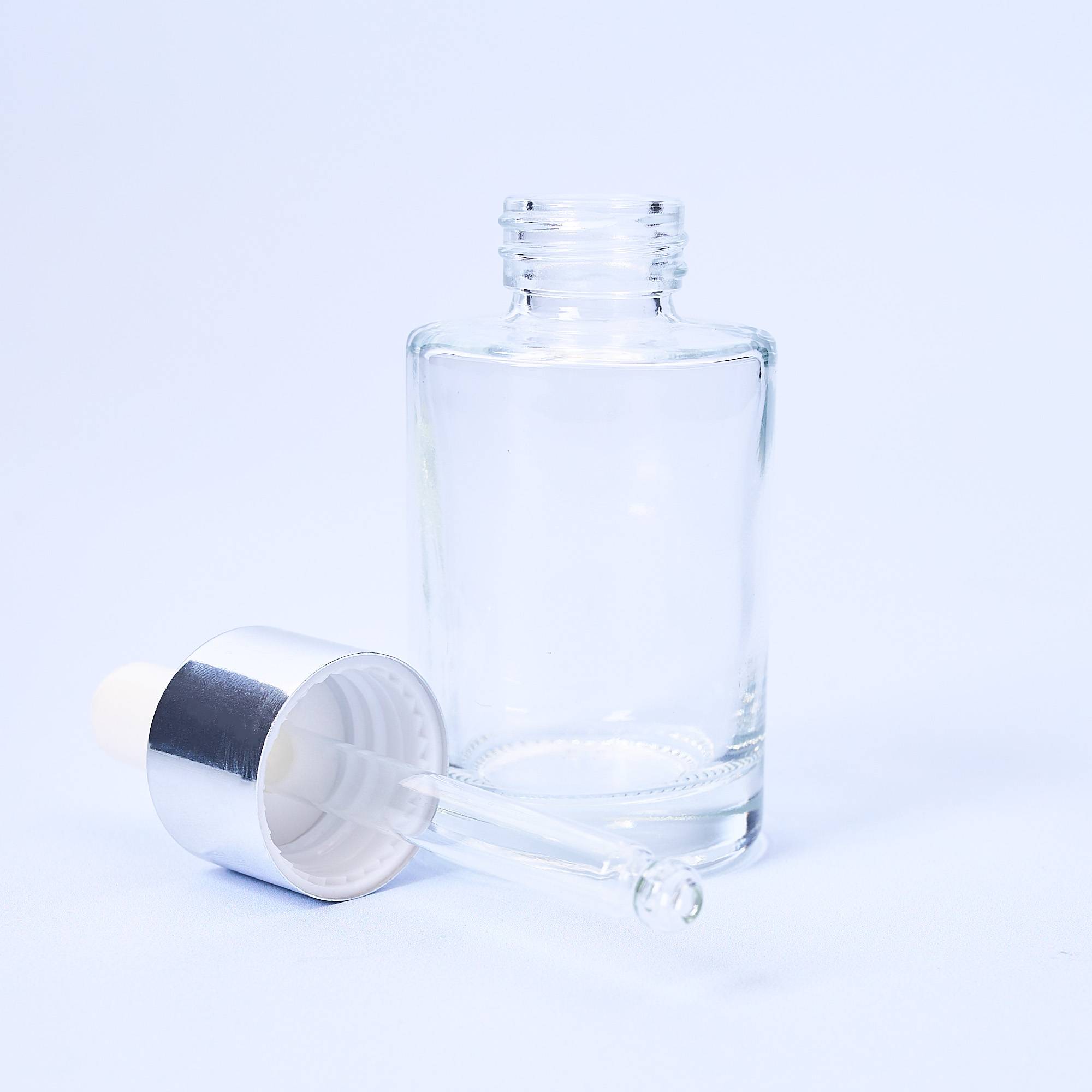 10142 30ml Clear Dropper Bottle With Silver Pipette - Box of 10