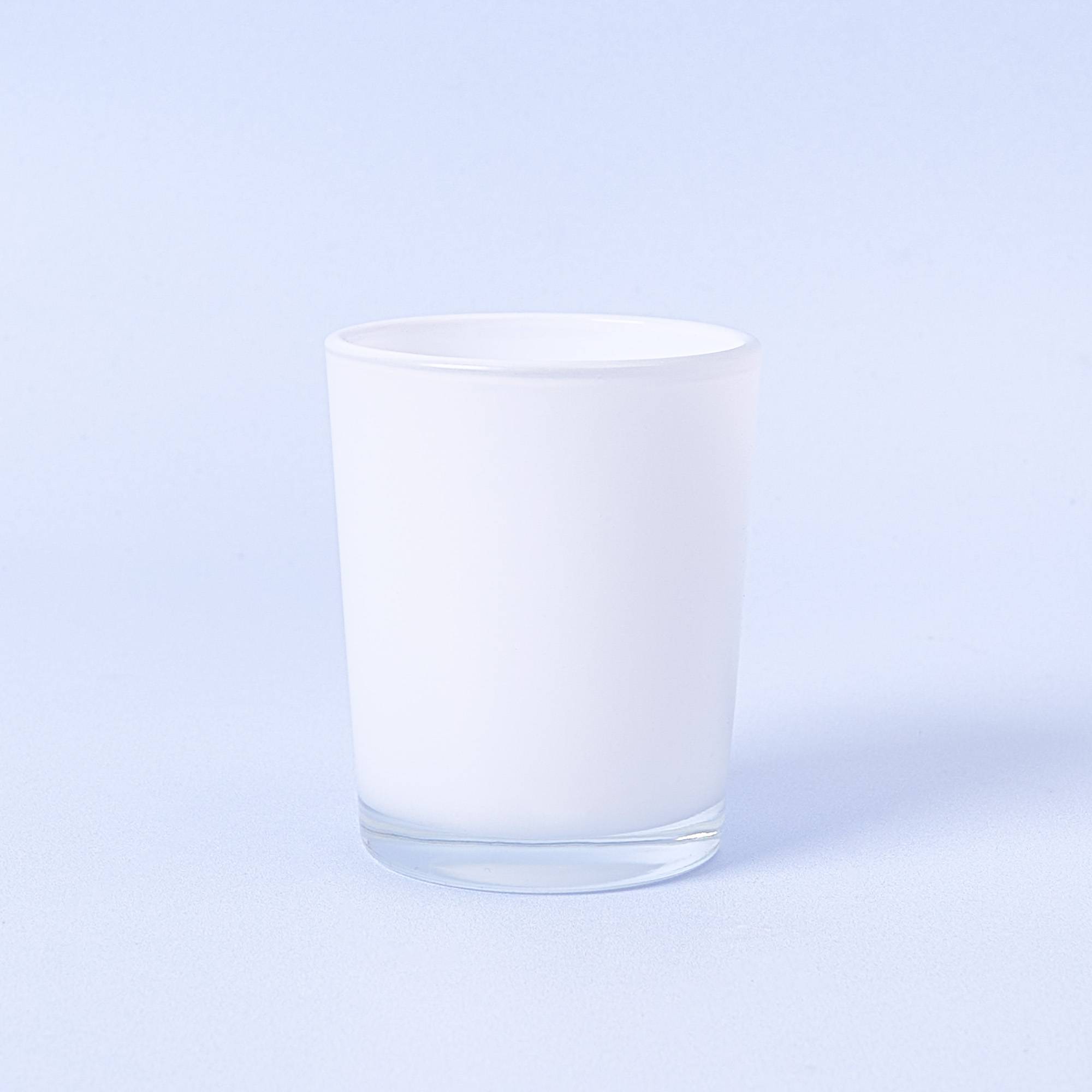 10280 9cl Gloss White Candle Glass - Box of 6