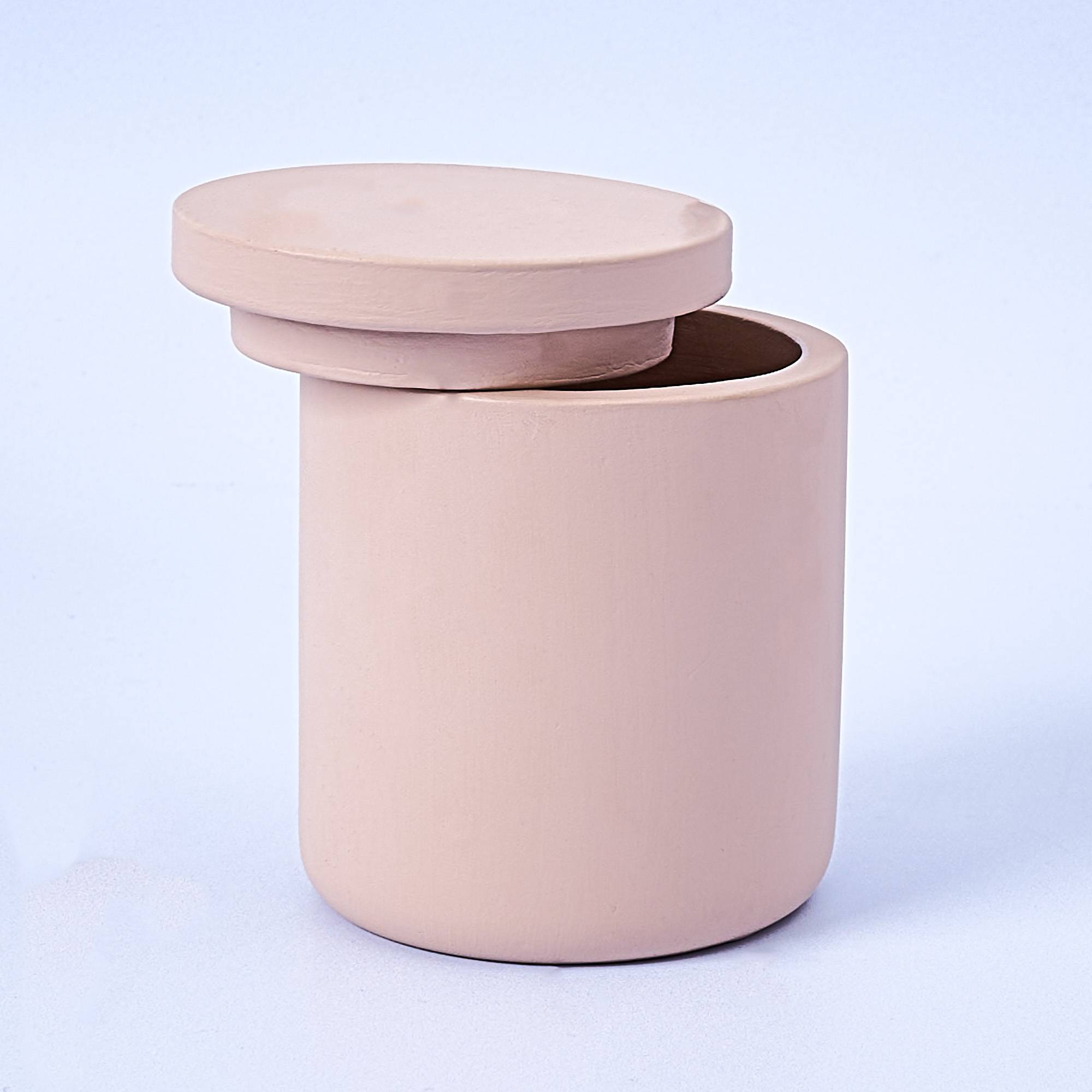 10917 Nude Concrete Candle Jar With Lid Available at Supplies For Candles ™