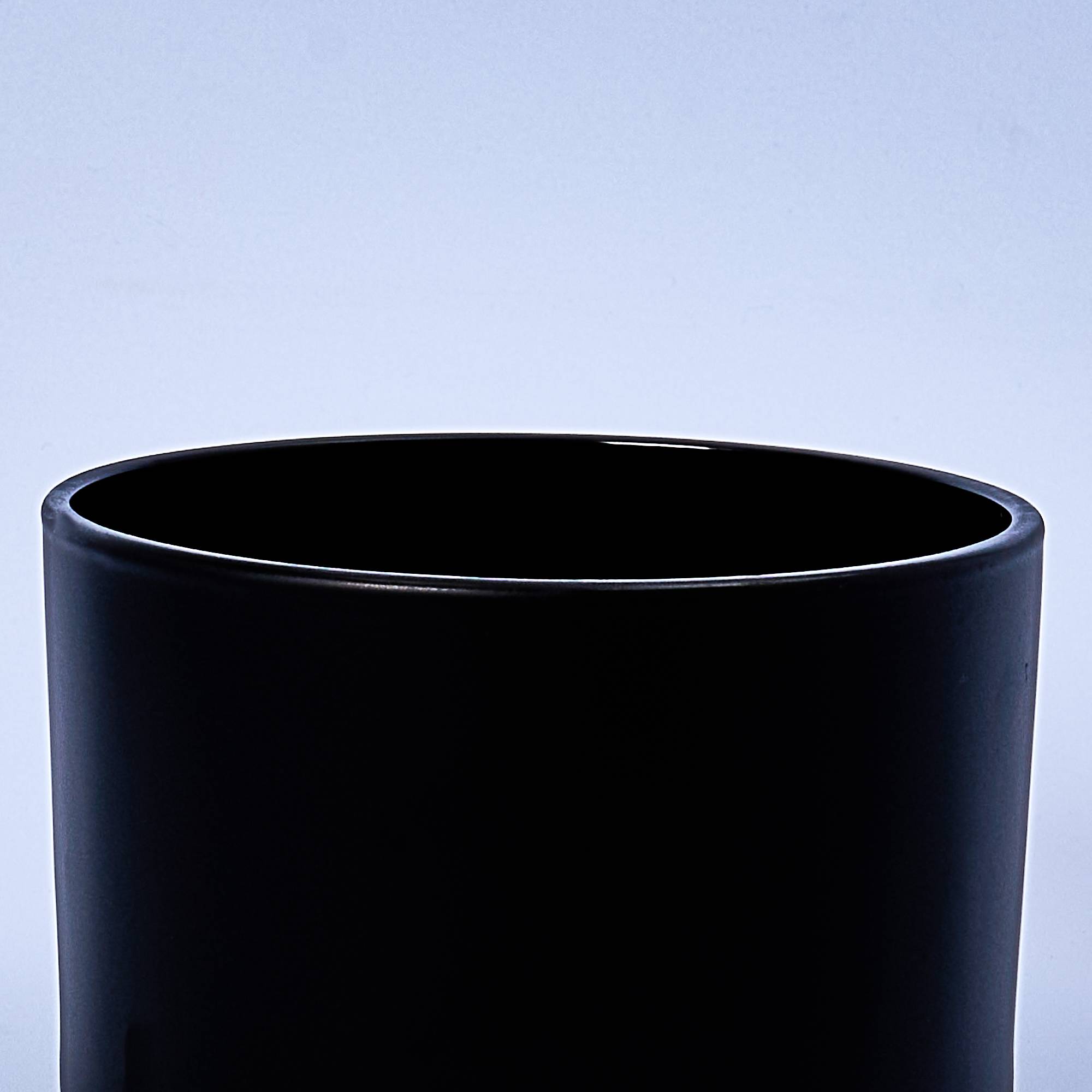 11009 55cl Matte Black Candle Glass - Box of 6
