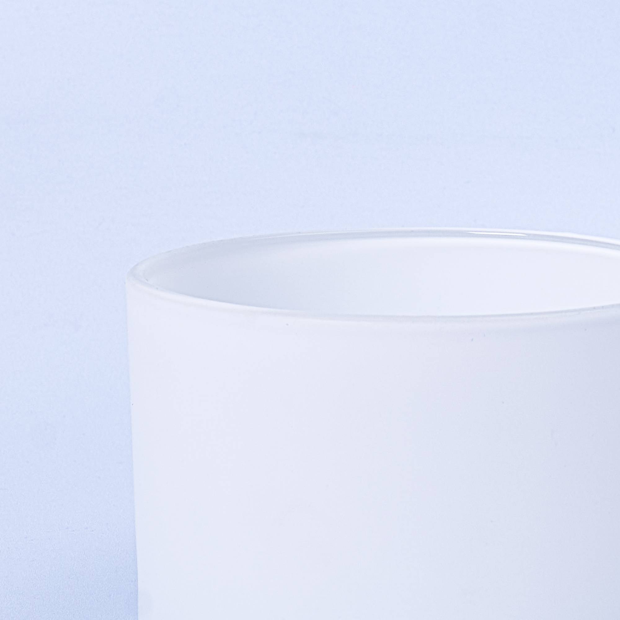 11013 55cl Matte White Candle Glass - Box of 6