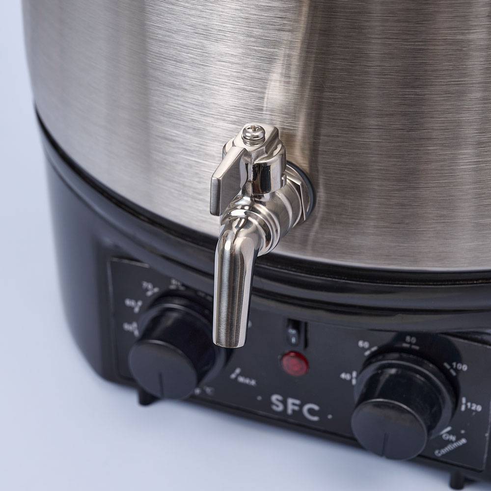 9184 SFC 27L Wax Melter - Steel With Glass Lid - Tap