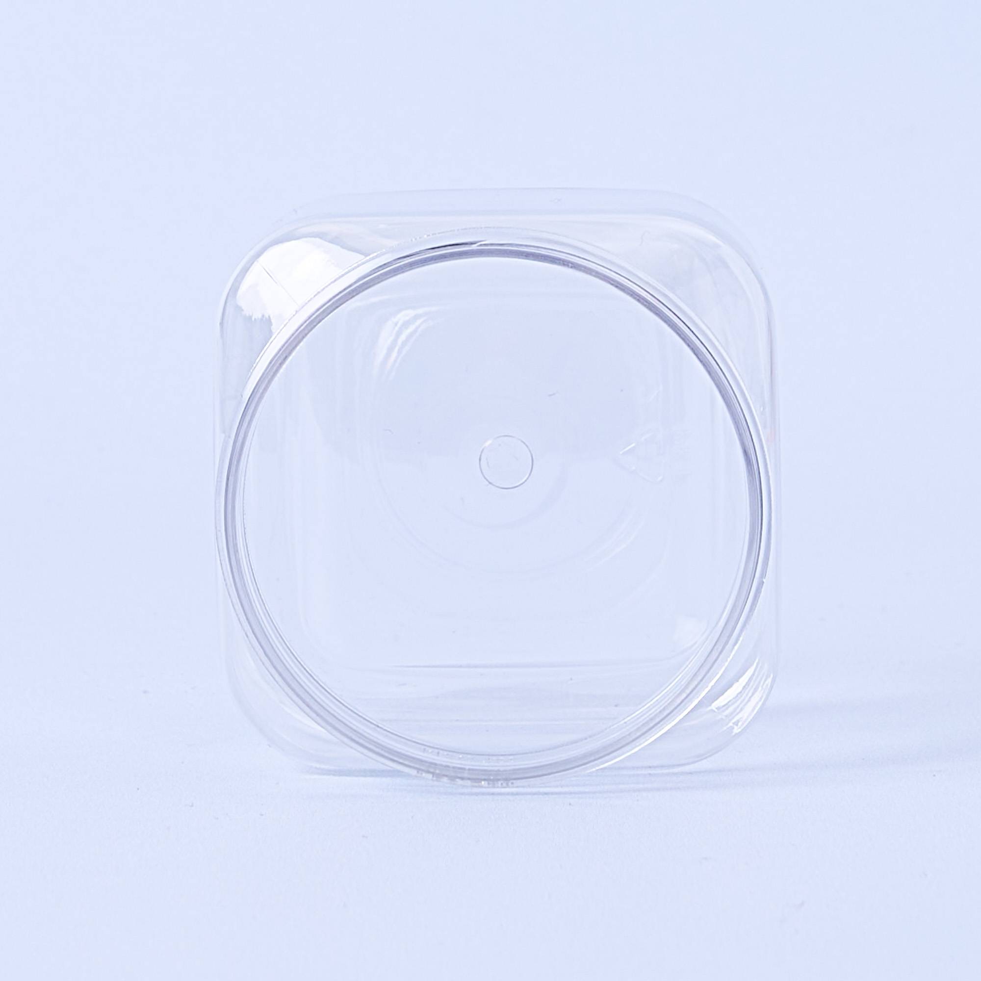 9988 150ml Square PET Container & White Lid - Box of 6