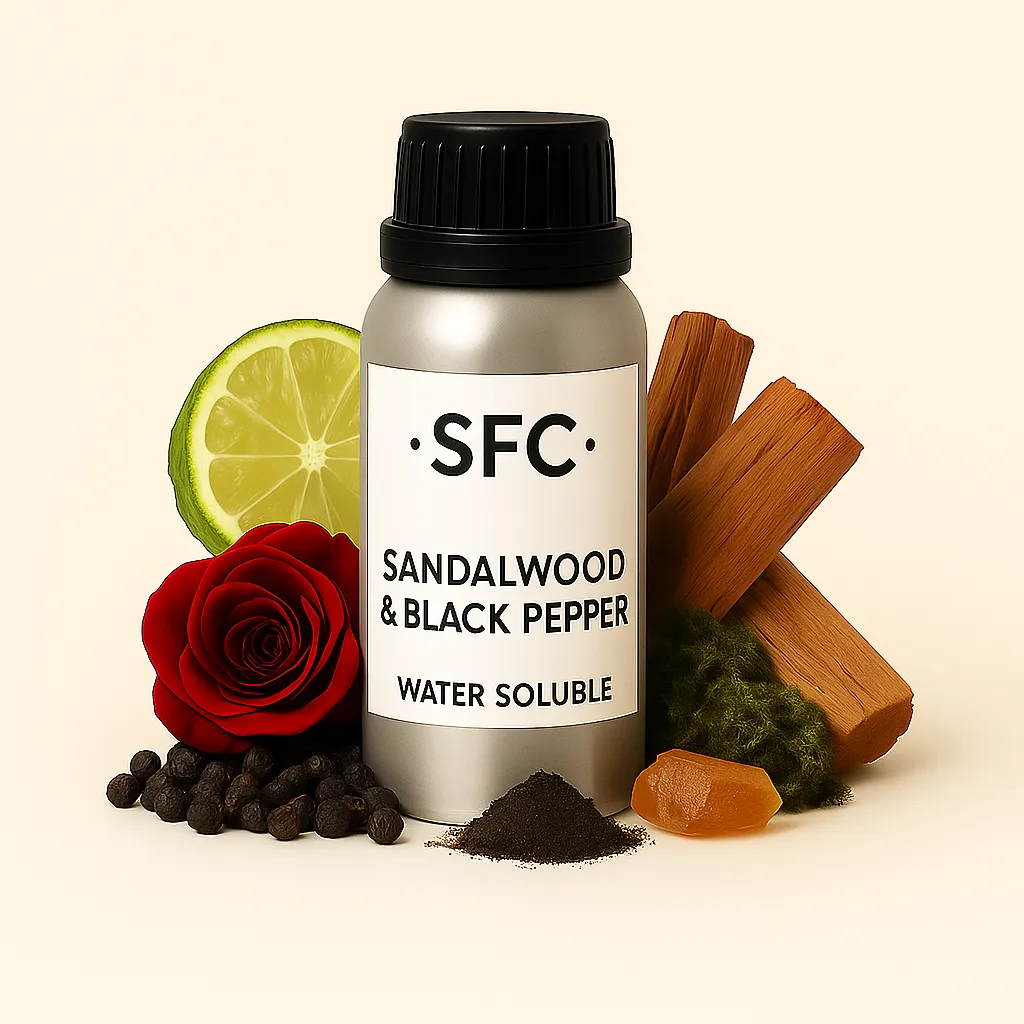 Sandalwood & Black Pepper (Water Soluble) Sandalwood & Black Pepper Water Soluble Fragrance Oil
