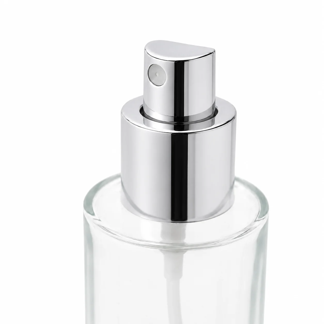 100ml Clear Glass Bottle with Silver Pump & Lid 100ml Clear Glass Bottle with Silver Pump & Lid