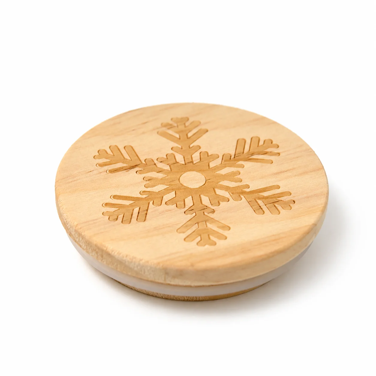 20cl Wooden Snowflake Lid 20cl Wooden Snowflake Lid