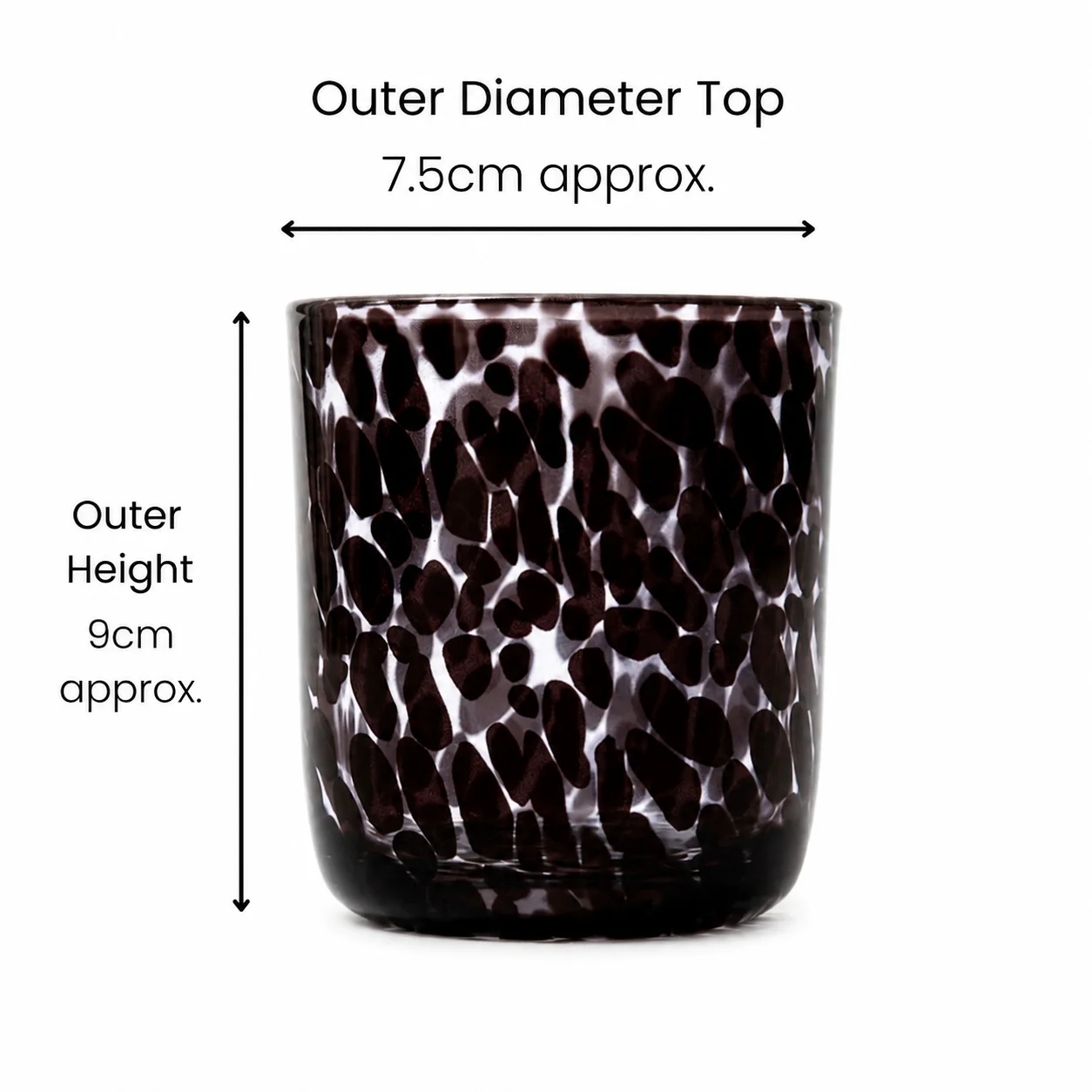30cl Black Tort Curved Candle Glass 30cl Black Tort Curved Candle Glass