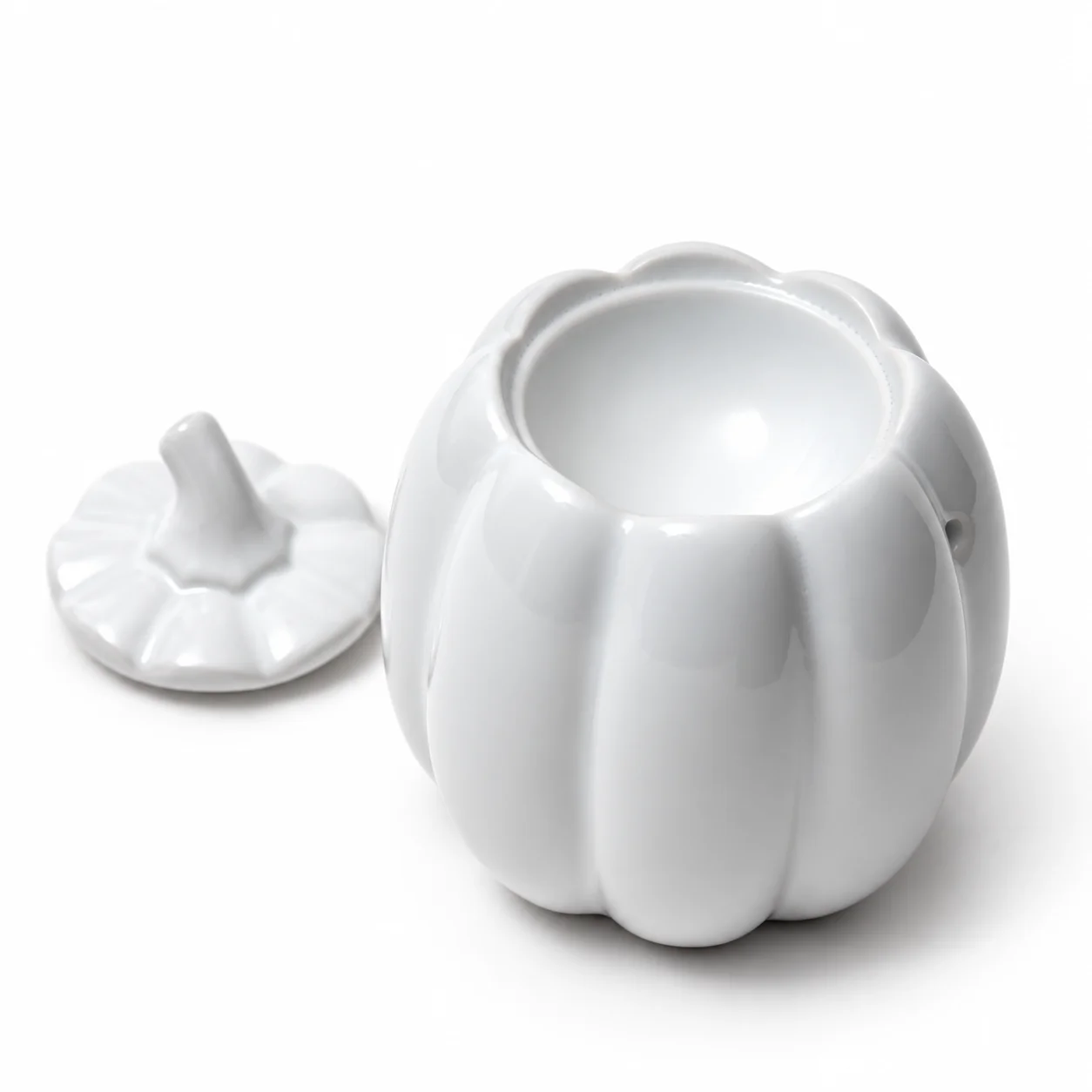 White Ceramic Pumpkin Burner White Ceramic Pumpkin Burner
