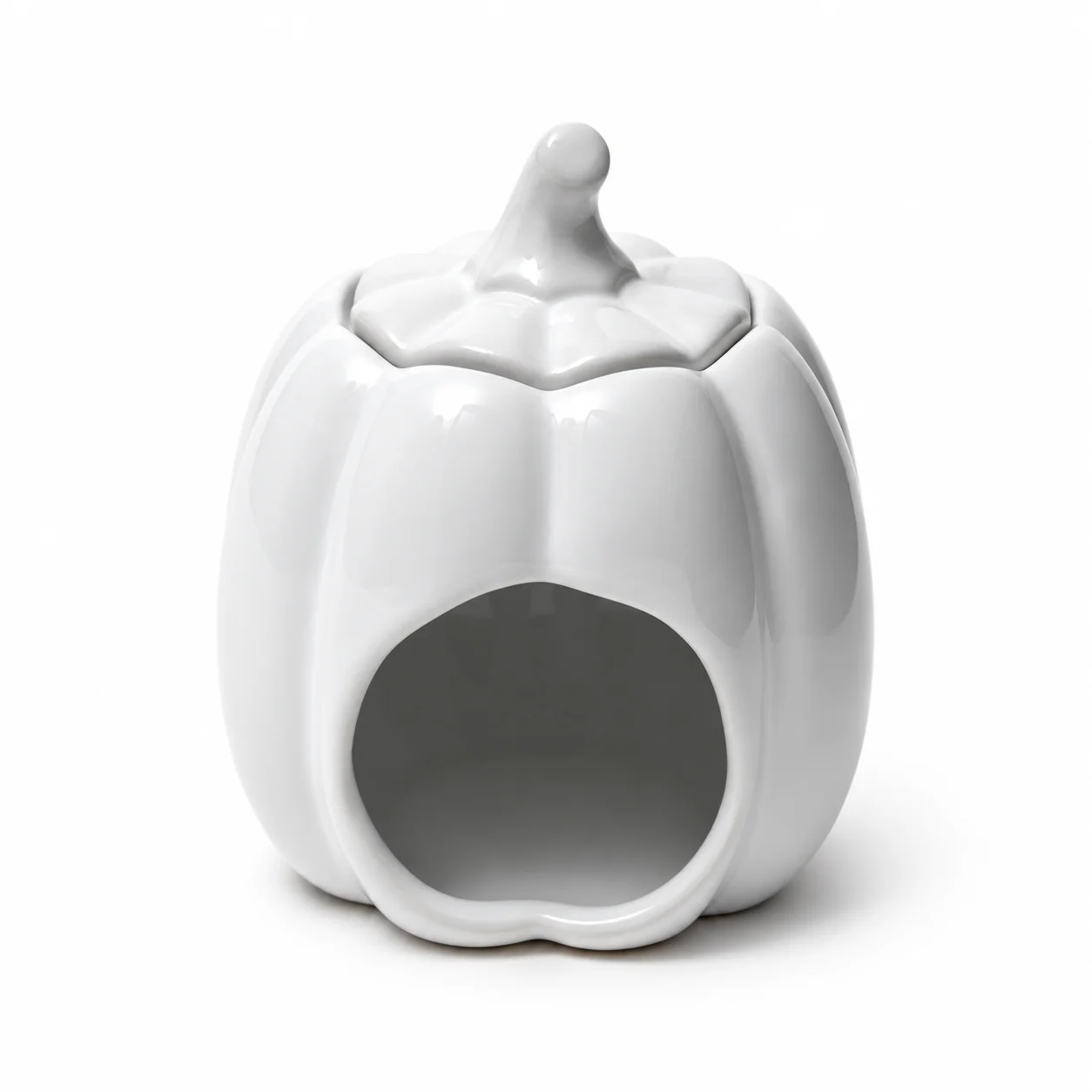 White Ceramic Pumpkin Burner White Ceramic Pumpkin Burner