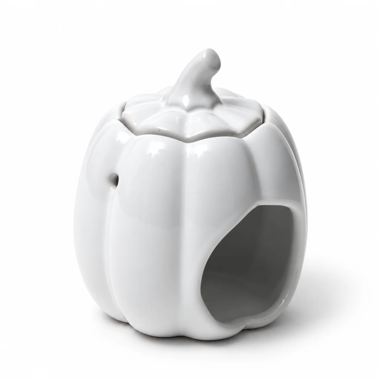White Ceramic Pumpkin Burner White Ceramic Pumpkin Burner