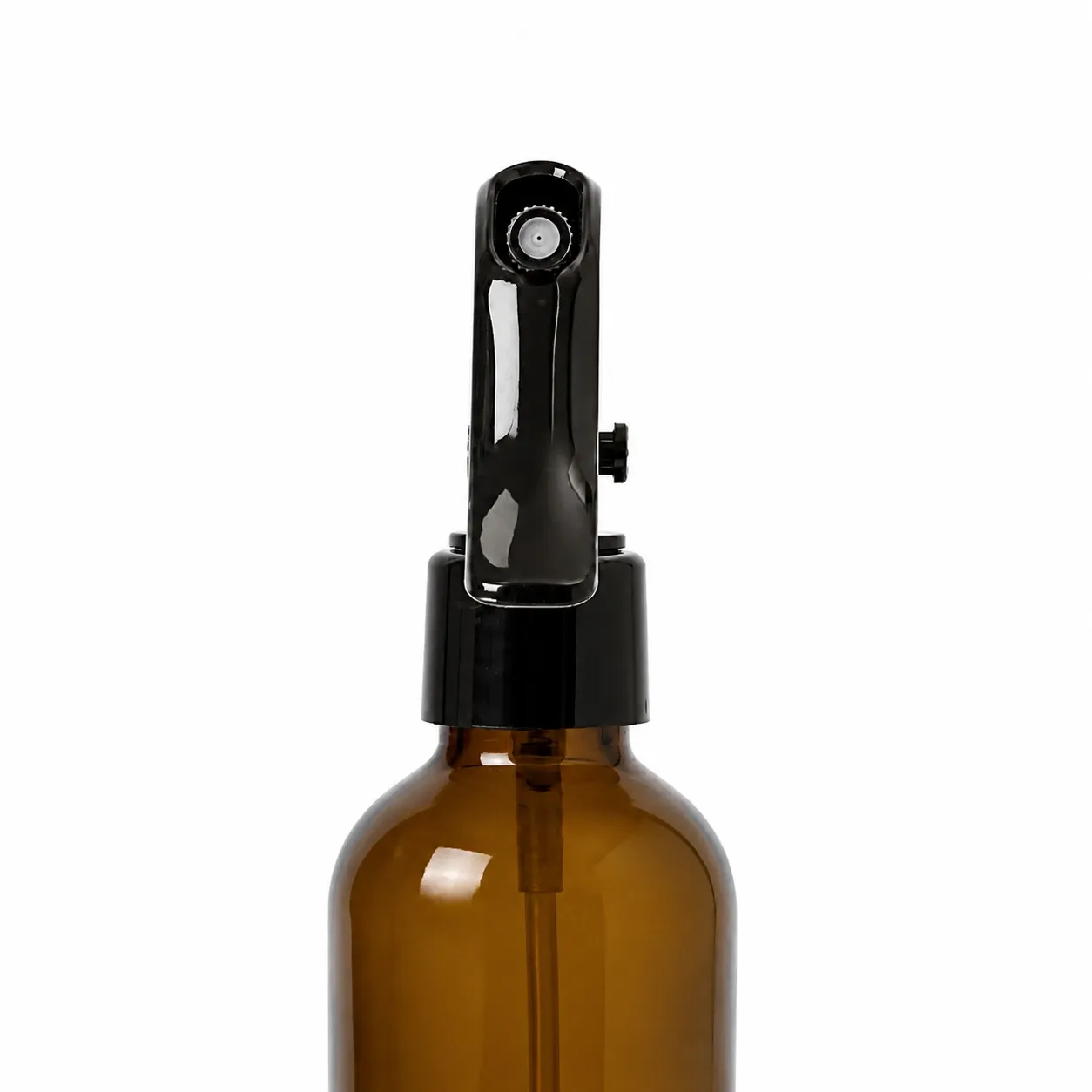 PKSPRAY-09 120ml Amber Glass Bottle with Black Trigger spray 2