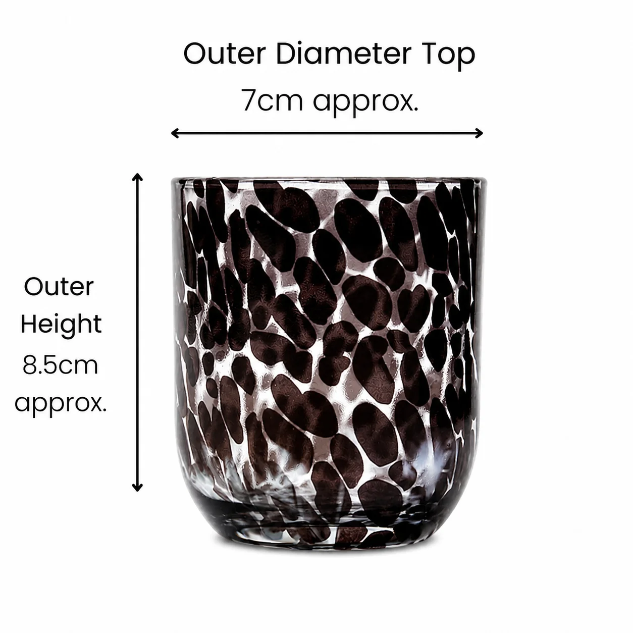 20cl Black Tort Curved Candle Glass 20cl Black Tort Curved Candle Glass
