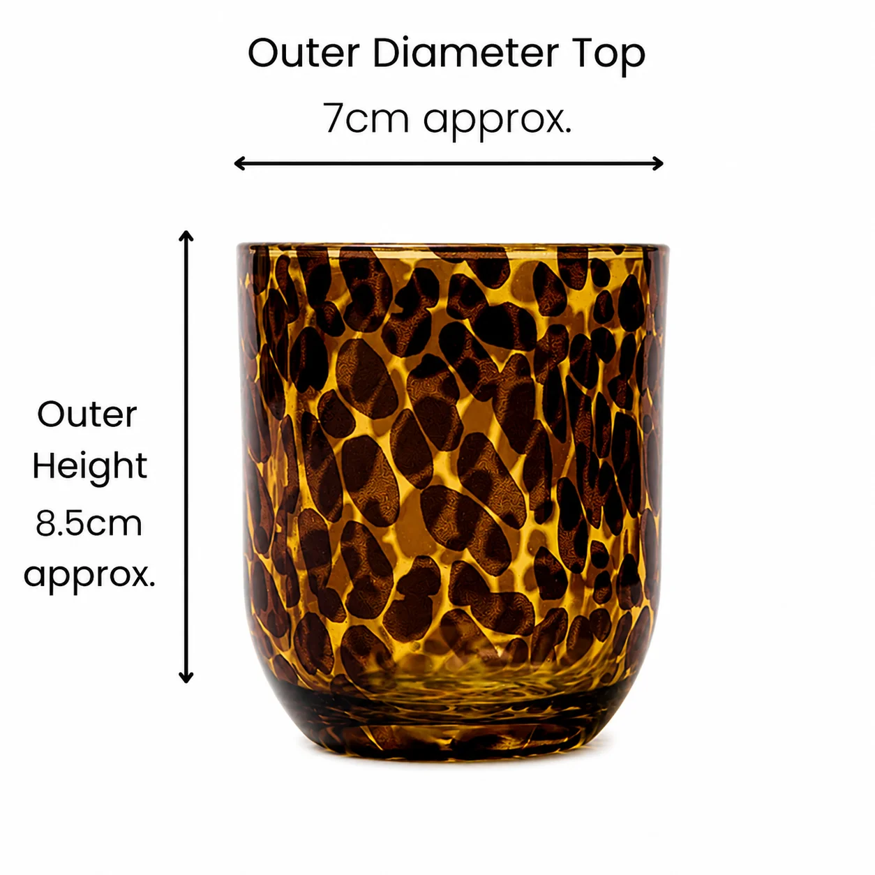20cl Brown Tort Curved Candle Glass 20cl Brown Tort Curved Candle Glass