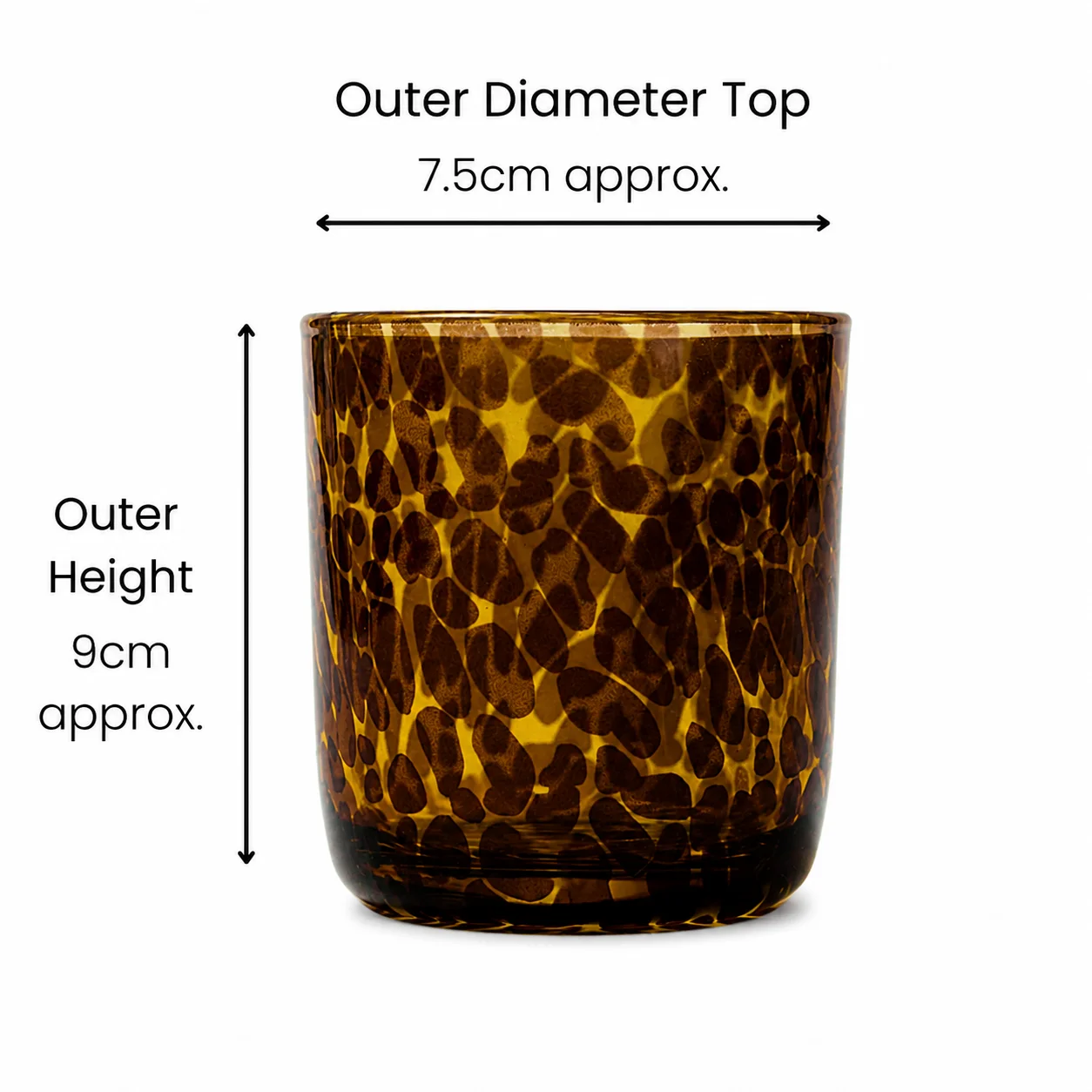 30cl Brown Tort Curved Candle Glass 30cl Brown Tort Curved Candle Glass