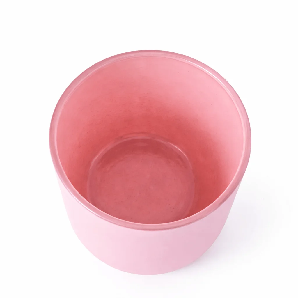 Karen 30cl Curved Matte Pink Glass Karen Curved Matte Pink Candle Glass Karen 30cl Curved Matte Pink Glass