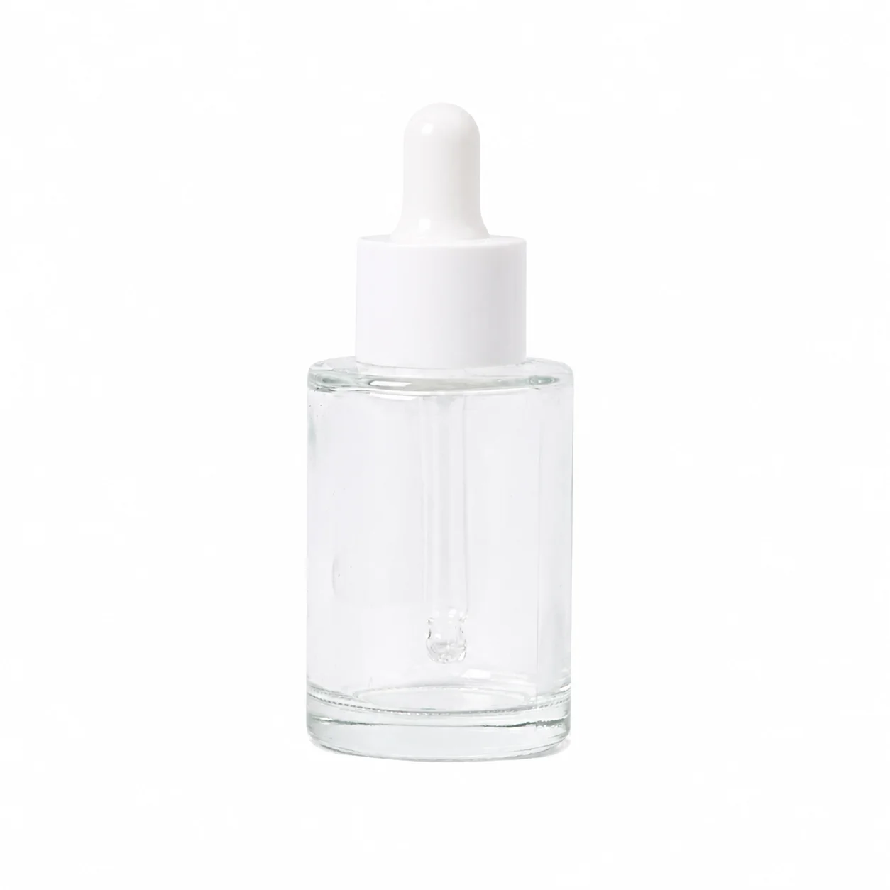 30ml Clear Glass Dropper Bottle with White Pipette 30ml Clear Glass Dropper Bottle with White Pipette