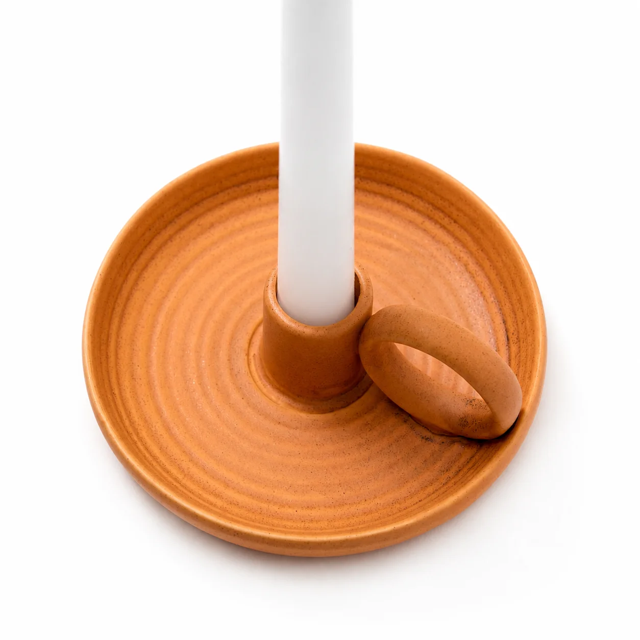 Ceramic Single Candle Holder - Terracotta Ceramic Single Candle Holder - Terracotta