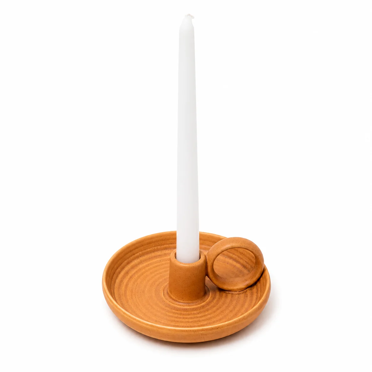 Ceramic Single Candle Holder - Terracotta Ceramic Single Candle Holder - Terracotta