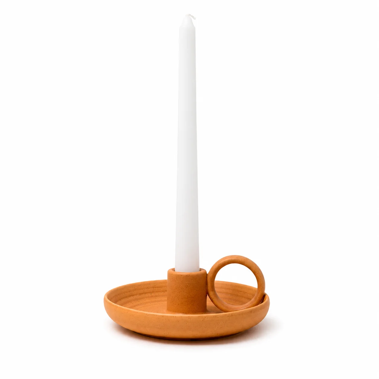 Ceramic Single Candle Holder - Terracotta Ceramic Single Candle Holder - Terracotta