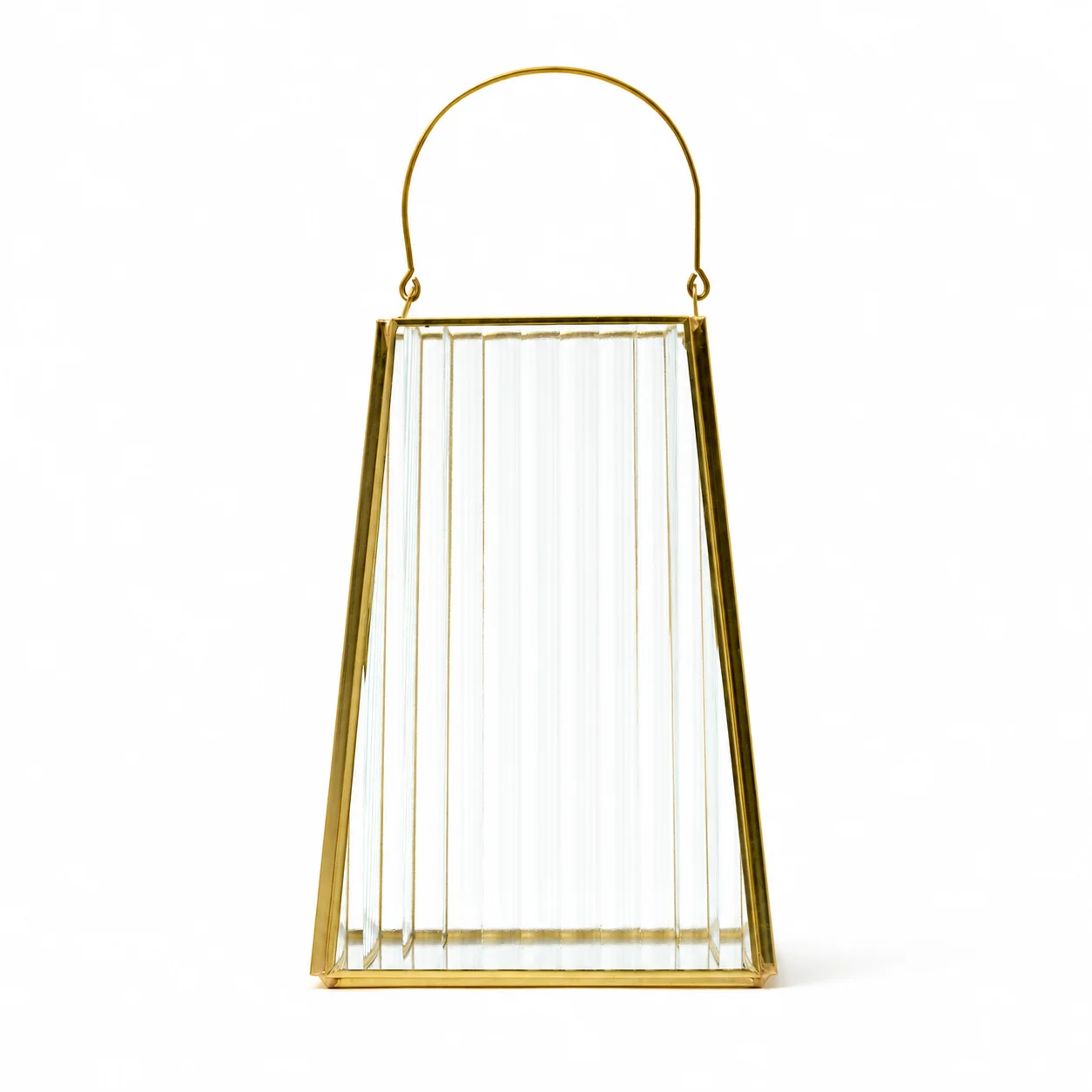 Medium Glass Gold Lantern Medium Glass Gold Lantern