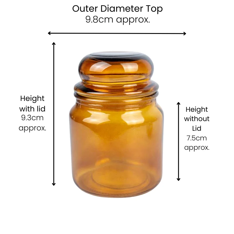Traditional 60cl Glass Jar Amber Traditional 60cl Glass Jar Amber